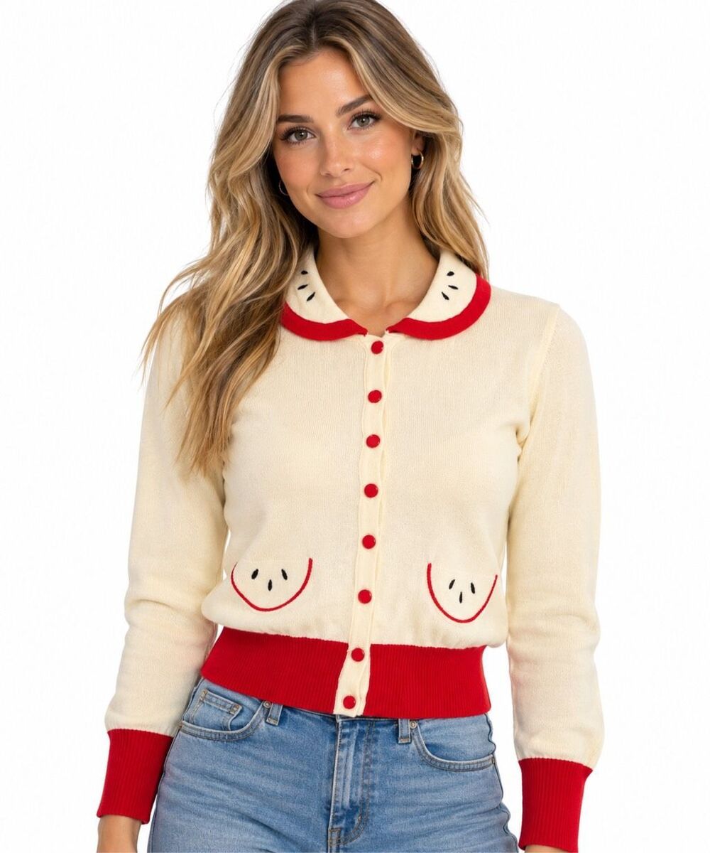 Voodoo Vixen Women’s Clara Apple Cardigan Size Small